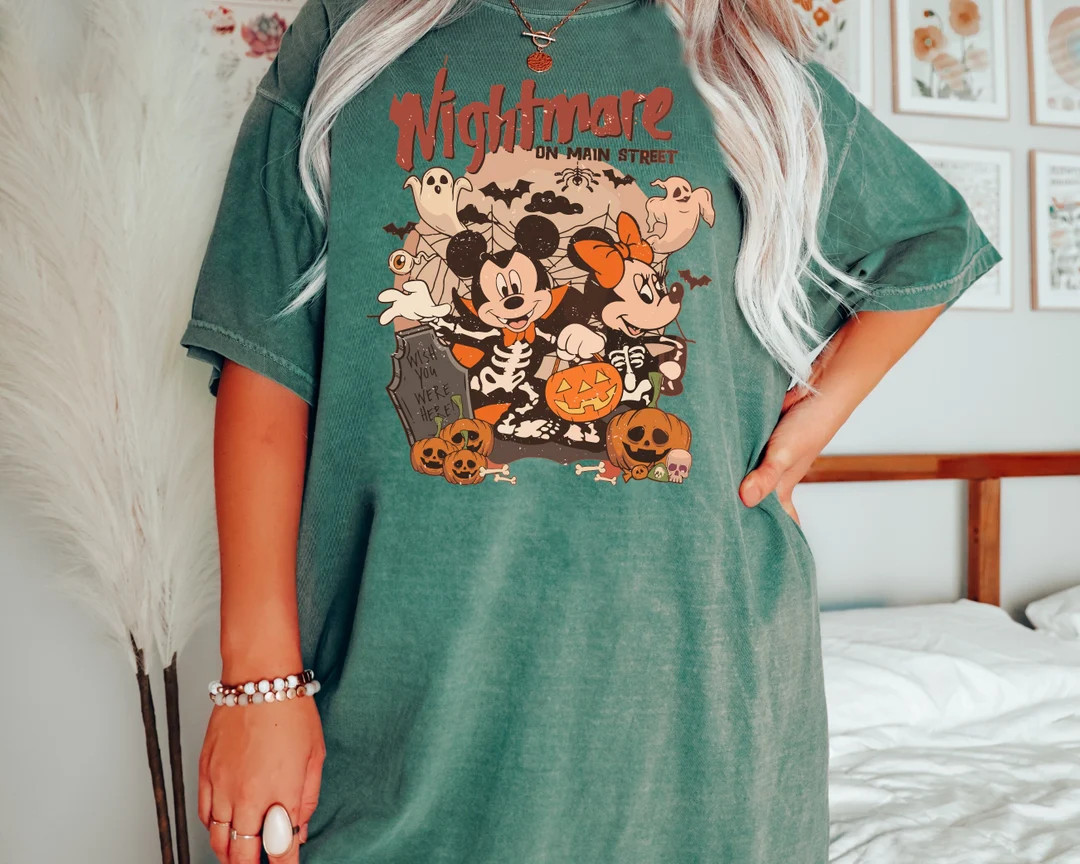 Comfort Colors® Mickey Minnie Halloween Shirt Vintage Disney - Etsy | Etsy (US)