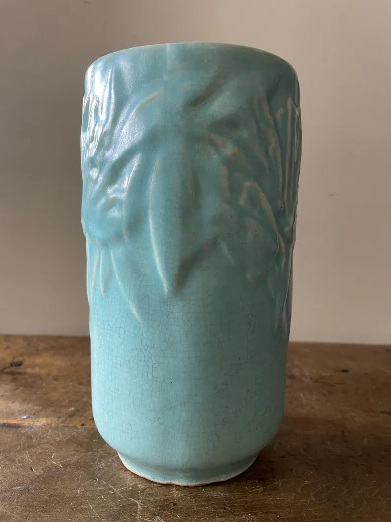 Mccoy Aqua Butterfly Vase - Etsy | Etsy (US)