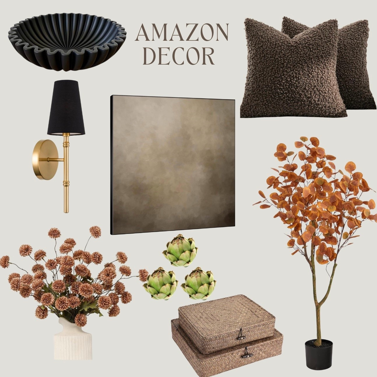 Amazon Home Decor
Affordable Finds 
Concrete Bowl
Faux fur Sherpa pillows
Sheepskin Pillows 
Autumn Eucalyptus Tree
Minimalist Wall Art 
Modern Wall Sconce 
Fall Decor 
Amazon Decor 



#LTKSeasonal #LTKHome #LTKFindsUnder50