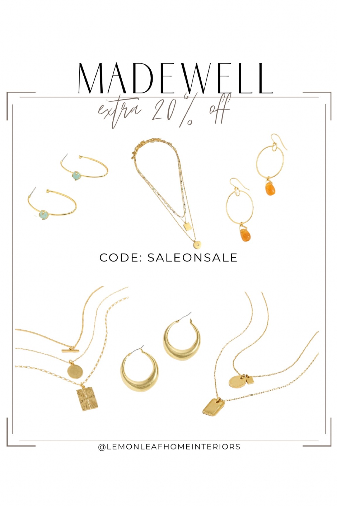 Madewell sale on sale. Use code SALEONSALE for additional savings
Jewelry, gift idea, women’s fashion 


#LTKstyletip #LTKsalealert #LTKunder50