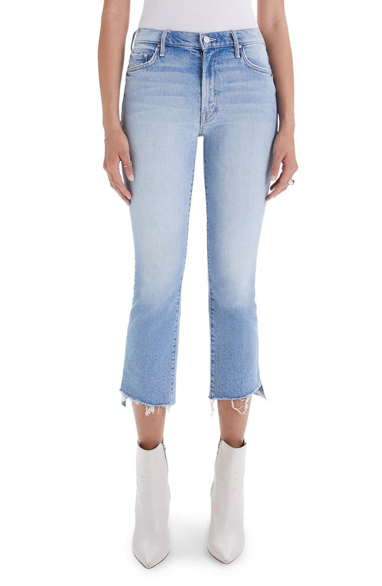 MOTHER The Insider High Waist Crop Step Fray Hem Bootcut Jeans | Nordstrom | Nordstrom
