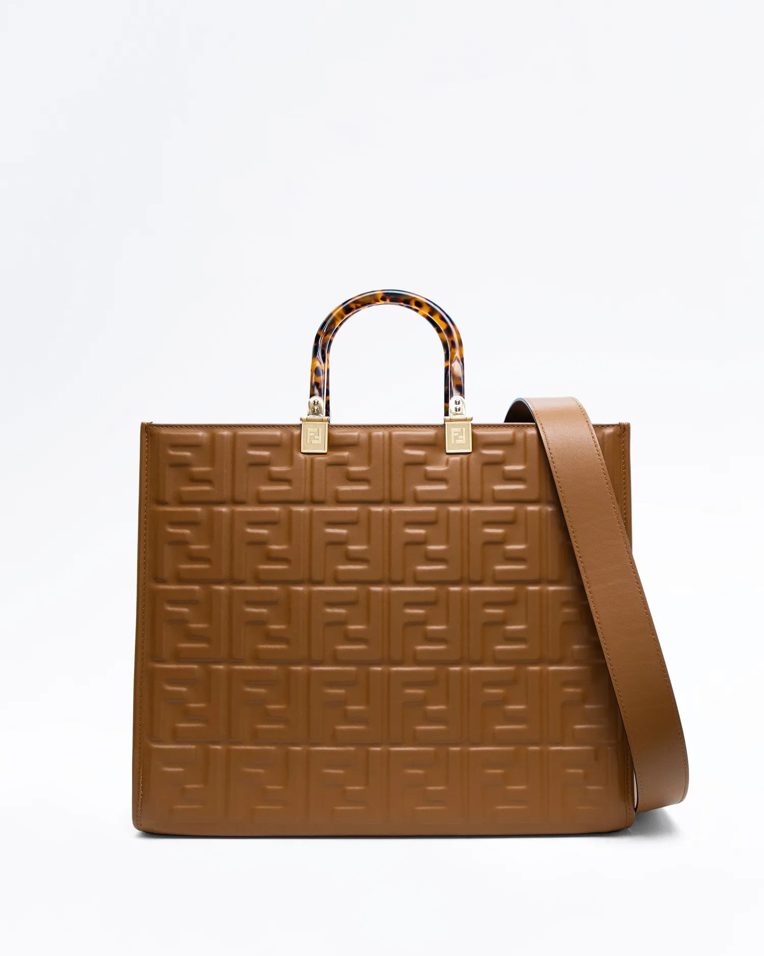 Embossed FF Medium Sunshine Shopper | Vivrelle