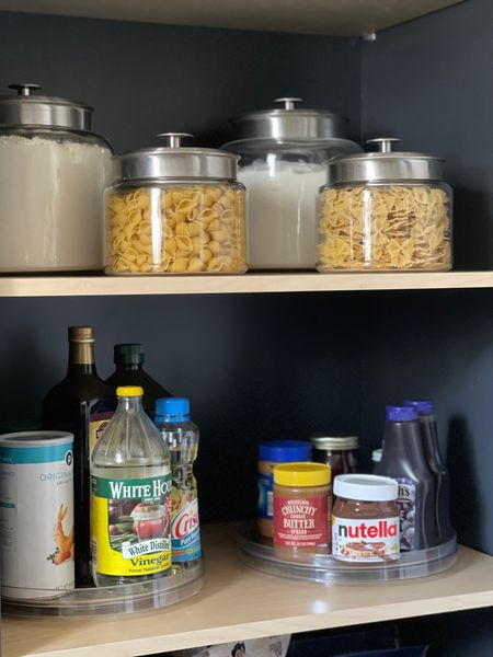 Canisters look great in a pantry with shelves.
Pantry organization 
Home organization 

#LTKFind #LTKunder50 #LTKhome