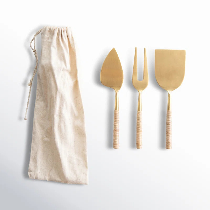Birch Lane™ Belulah Stainless Steel 3 Piece Cheese Serving Set | Wayfair | Wayfair North America