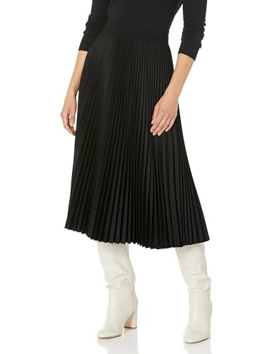 Theory Women's Classic Pleat Midi Skirt, Black | Amazon (US)