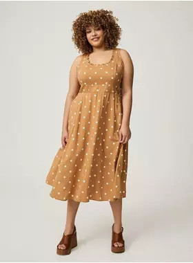 Babydoll Corset Challis Midi Dress | Torrid (US & Canada)