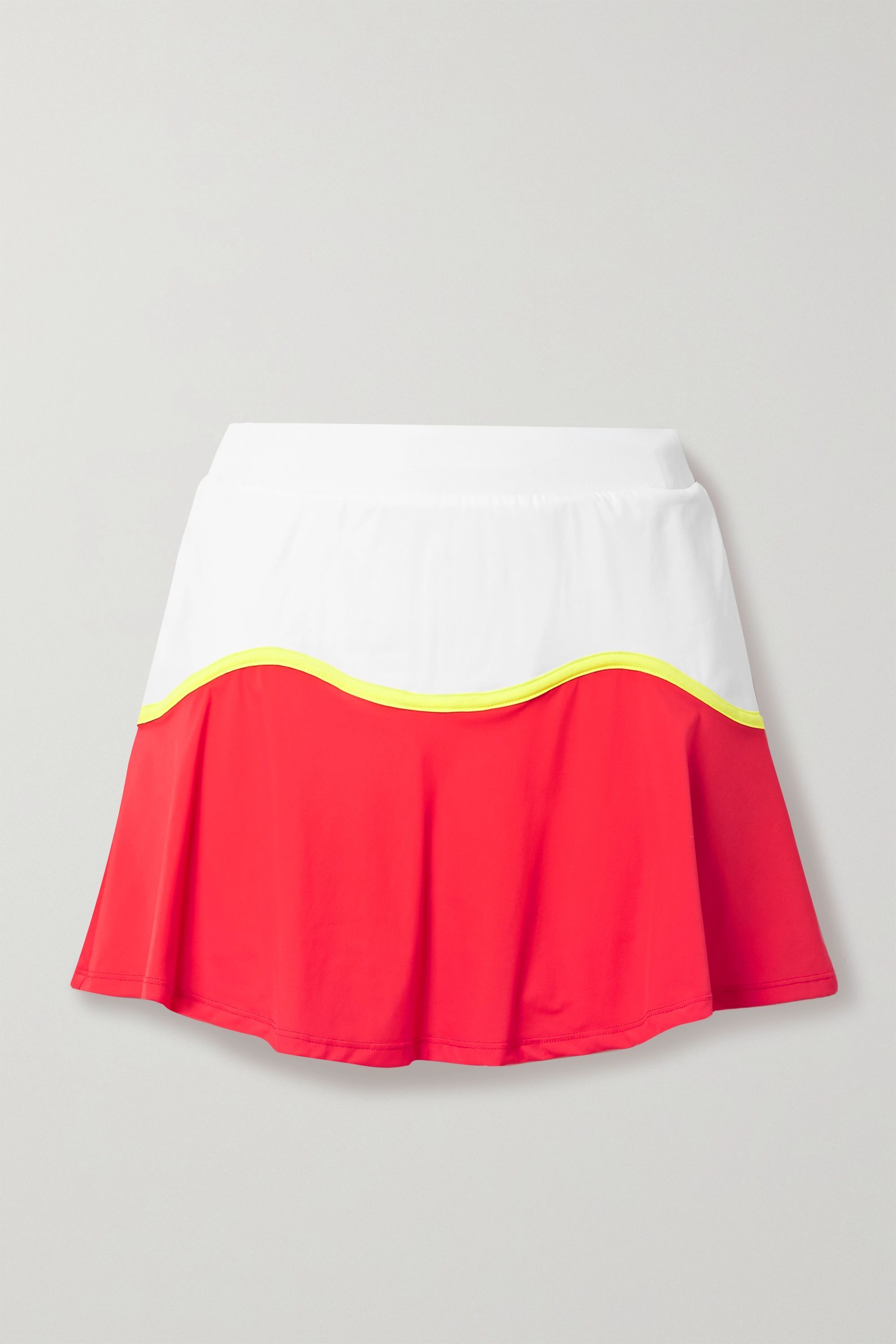 Color-block stretch-jersey tennis skirt | NET-A-PORTER (US)