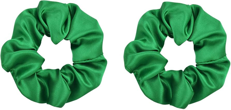 Women Teen Girls Satin Scrunchies Hair Accessories Elastic Hair Ponytail Holder Hair Tie - Set of... | Amazon (US)