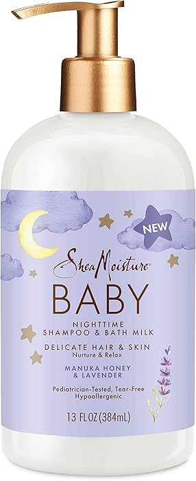 SheaMoisture Baby Shampoo & Bath Milk Manuka Honey & Lavender for Delicate Hair and Skin Nighttim... | Amazon (US)