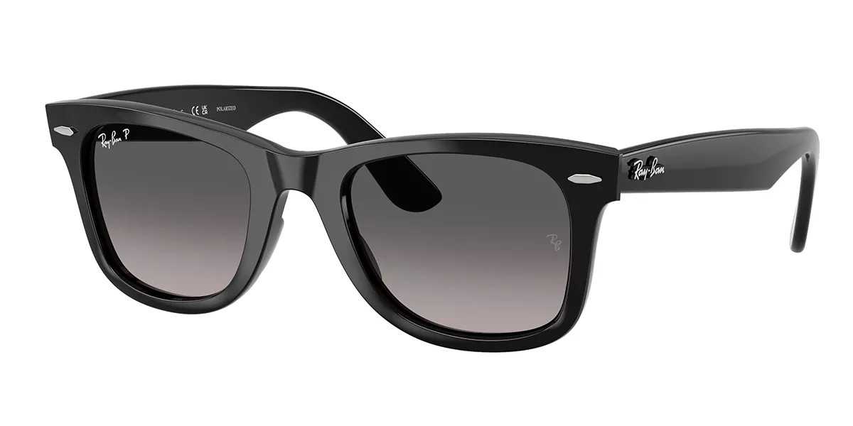 Ray-Ban RB4340 Wayfarer Polarized 601/M3 Men's Sunglasses Black Size 50 | SmartBuyGlasses Global
