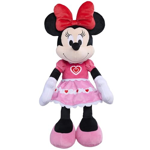 Disney Valentine's 19-inch Large Minnie Plush Stuffed Animal, Soft & Cuddly, Toy for Fans, Girls, Kids, Ages 2 and Up by Just Play | Amazon (US)