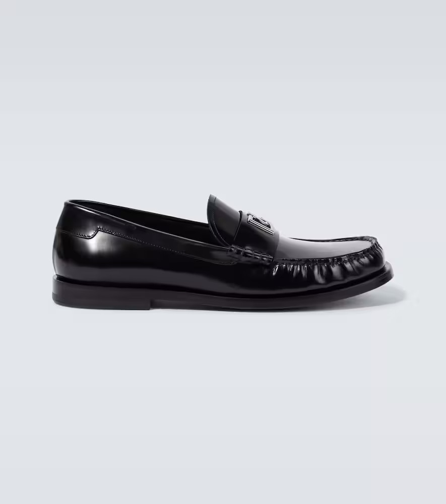 Dolce&Gabbana DG polished leather loafers | Mytheresa (US/CA)