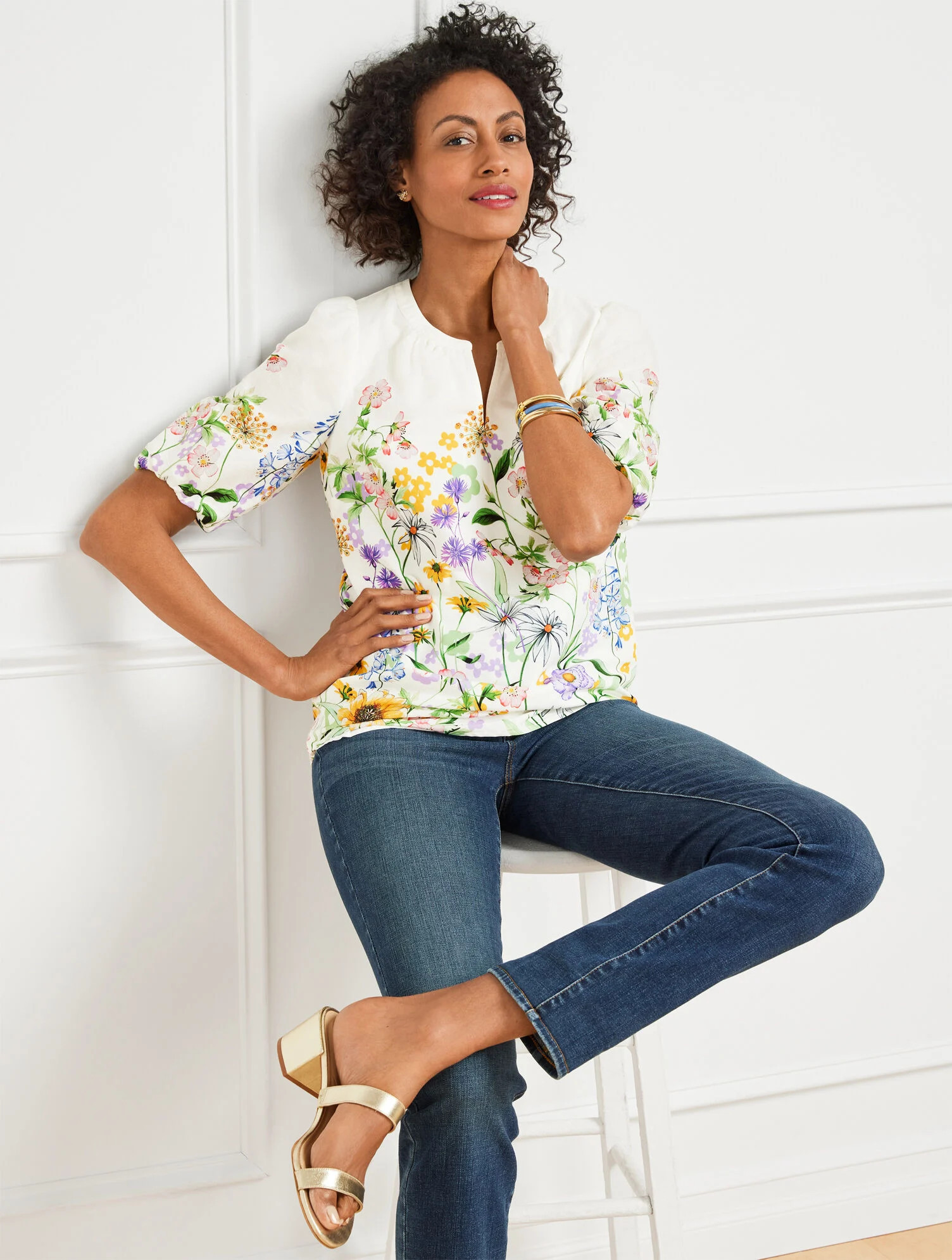 Split Neck Popover - Spectacular Floral | Talbots