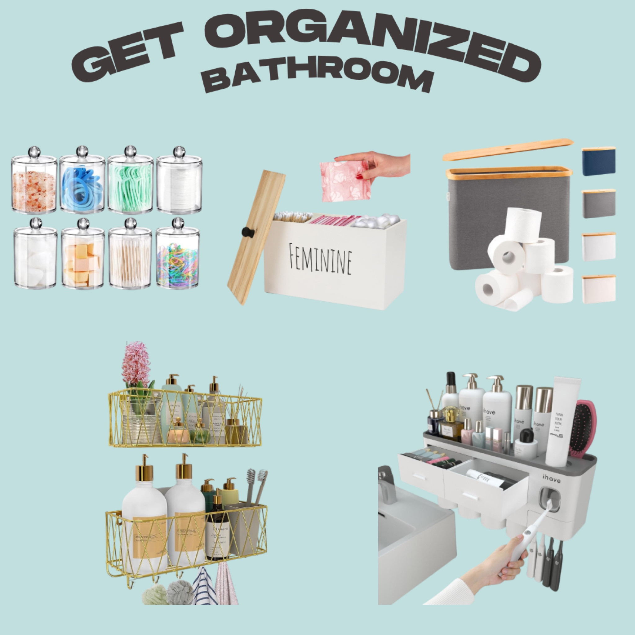 Bathroom essentials for organization . 

#LTKGiftGuide #LTKhome #LTKfindsunder50