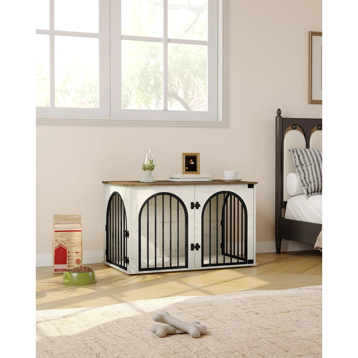 Wooden Dog Crate Furniture TV Stand, Indoor Dog Kennel for Small/Medium/Large Dogs, End Side Tabl... | Wayfair North America
