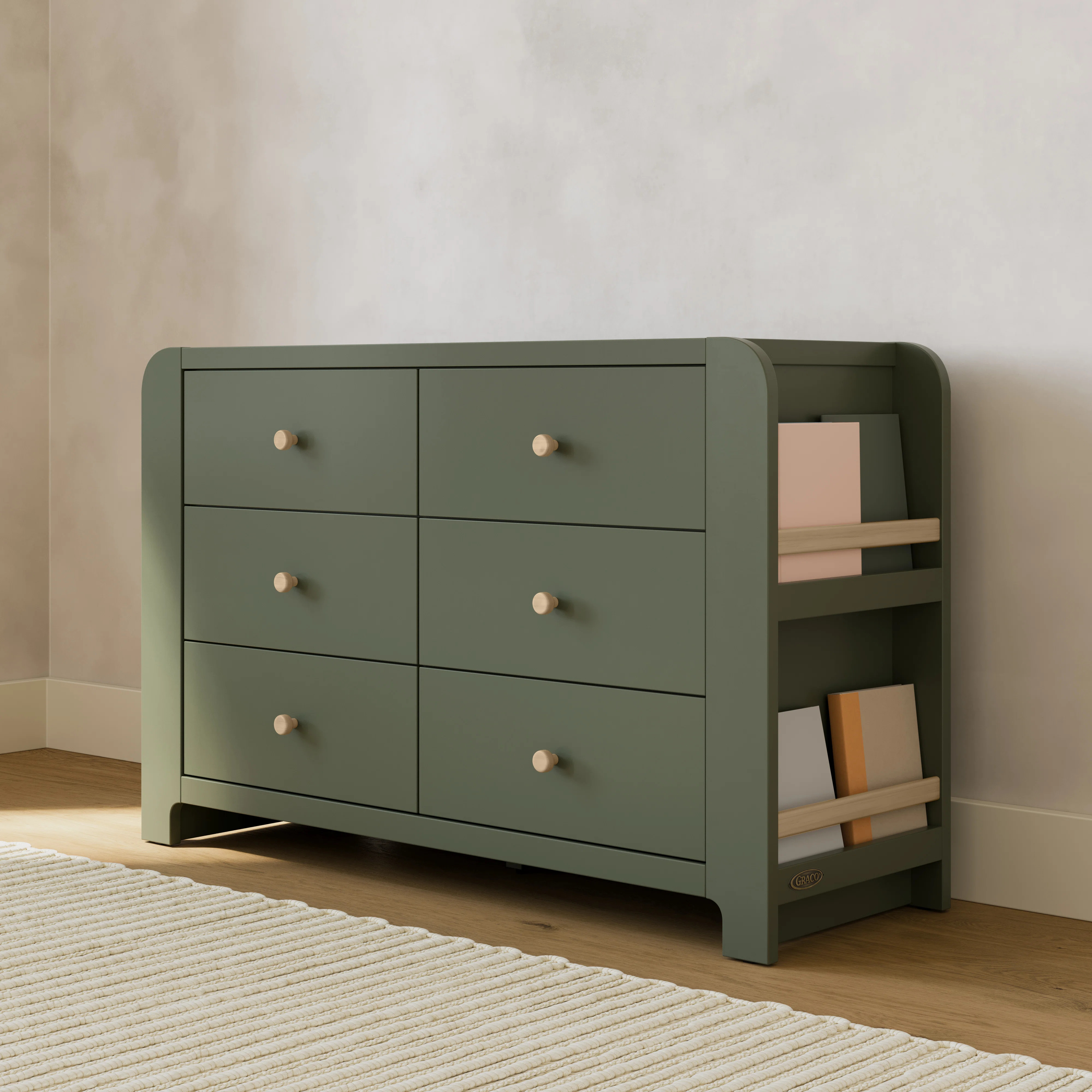 Read-With-Me 6 Drawer Dresser With Bookshelves | Wayfair North America