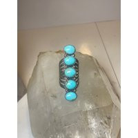 Long Turquoise Ring Size 5.75 Southwest Sterling Silver Women | Etsy (US)