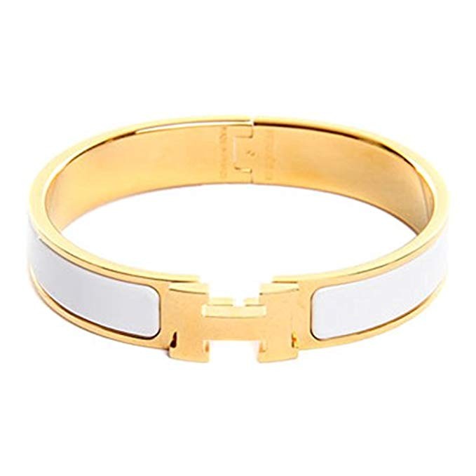 Z.RACLE 12MM H Buckle Bangle Bracelets for Women | Amazon (US)