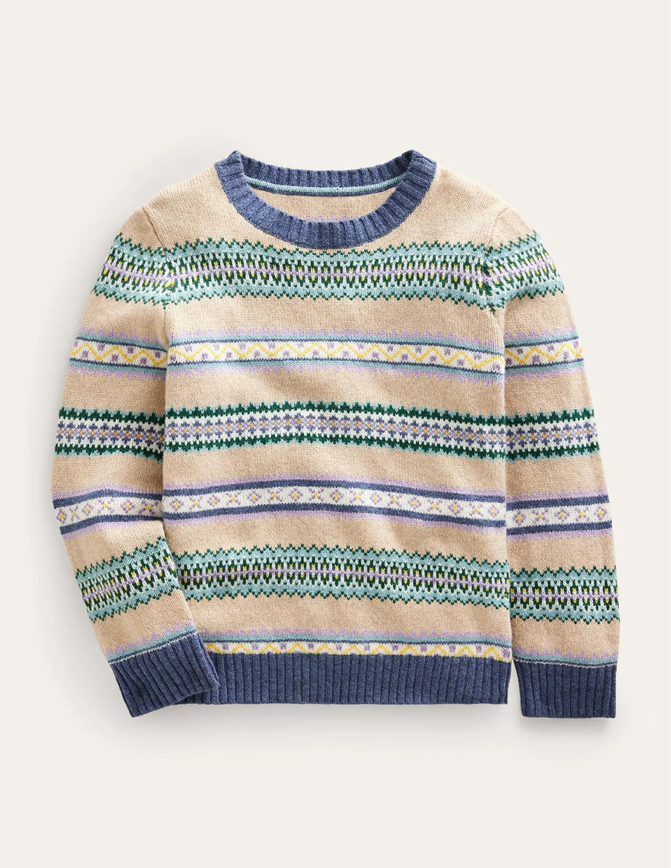 Fair Isle Stripe Crew Sweater - Soft Multi Stripe | Boden (US)