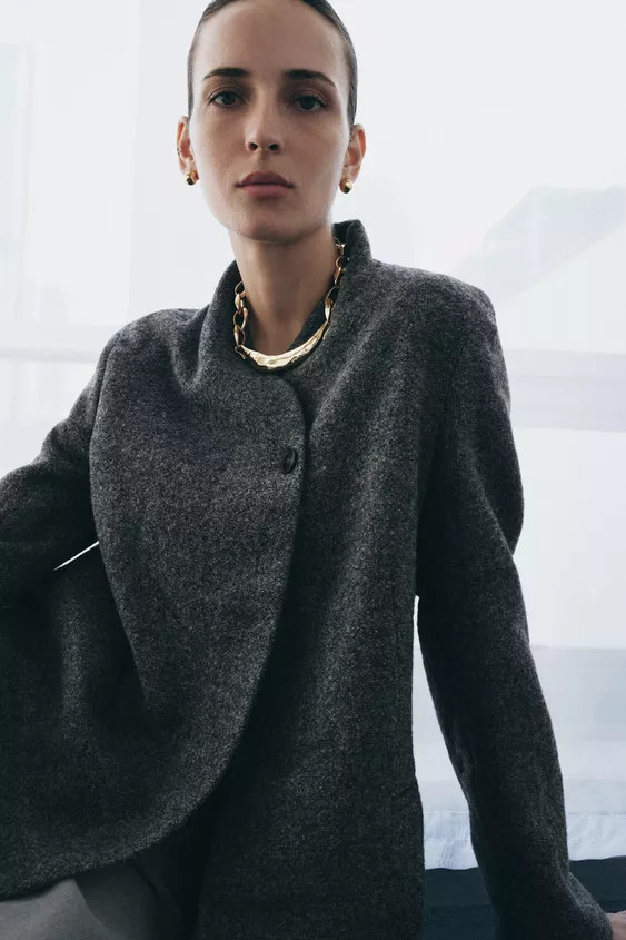 WOOL BLEND BLAZER ZW COLLECTION | Zara UK