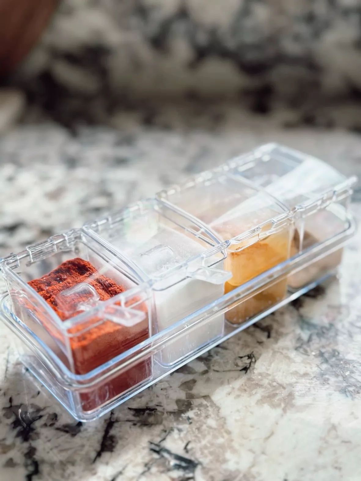  Clear Seasoning Box,V-Resourcing 4 Pieces Clear