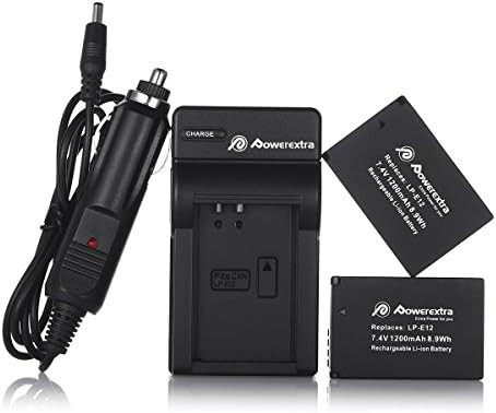 Powerextra 2 Pack Replacment Compatible with LP-E12 Battery and Charger for SX70 HS Rebel SL1 M M... | Amazon (US)