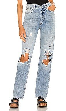 Free People Lasso Jean in Foxtrot Light Wash from Revolve.com | Revolve Clothing (Global)