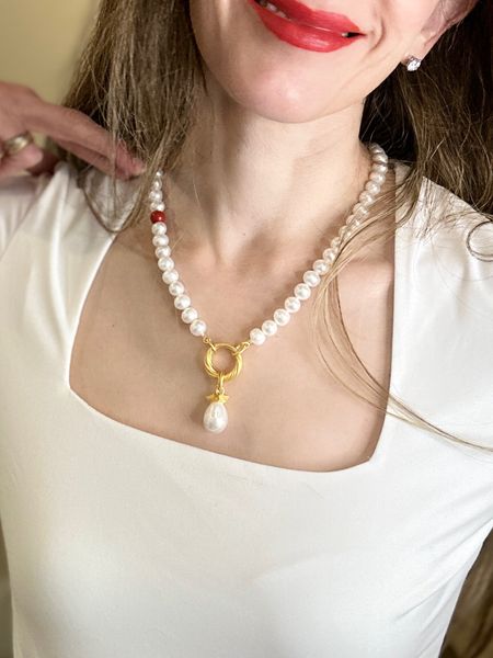 Beautiful pearl necklace with an accent red pearl! 15% off with code ziba15 ✅ I recently found a pearl jewelry brand from Japan, BIWAKO means Lake BIWA - the birthplace of freshwater pearl farming since last century”I find the red bead is very special, it enlightens the whole look and makes the traditional pearl necklace not boring at all❤️

#LTKsalealert #LTKstyletip #LTKGiftGuide