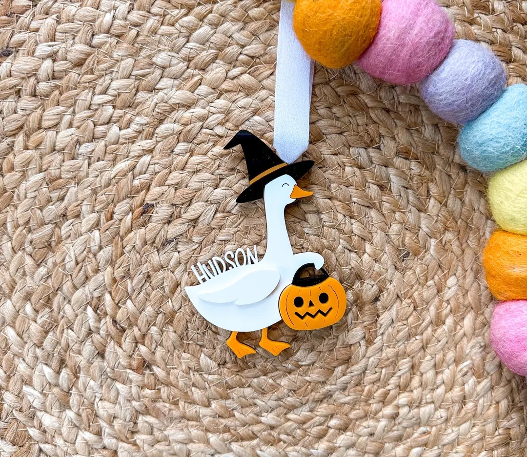 Goose Halloween Basket Name Tags | Duck Theme Halloween Gift Tag | Halloween Boo Basket Tag | Boo... | Etsy (US)