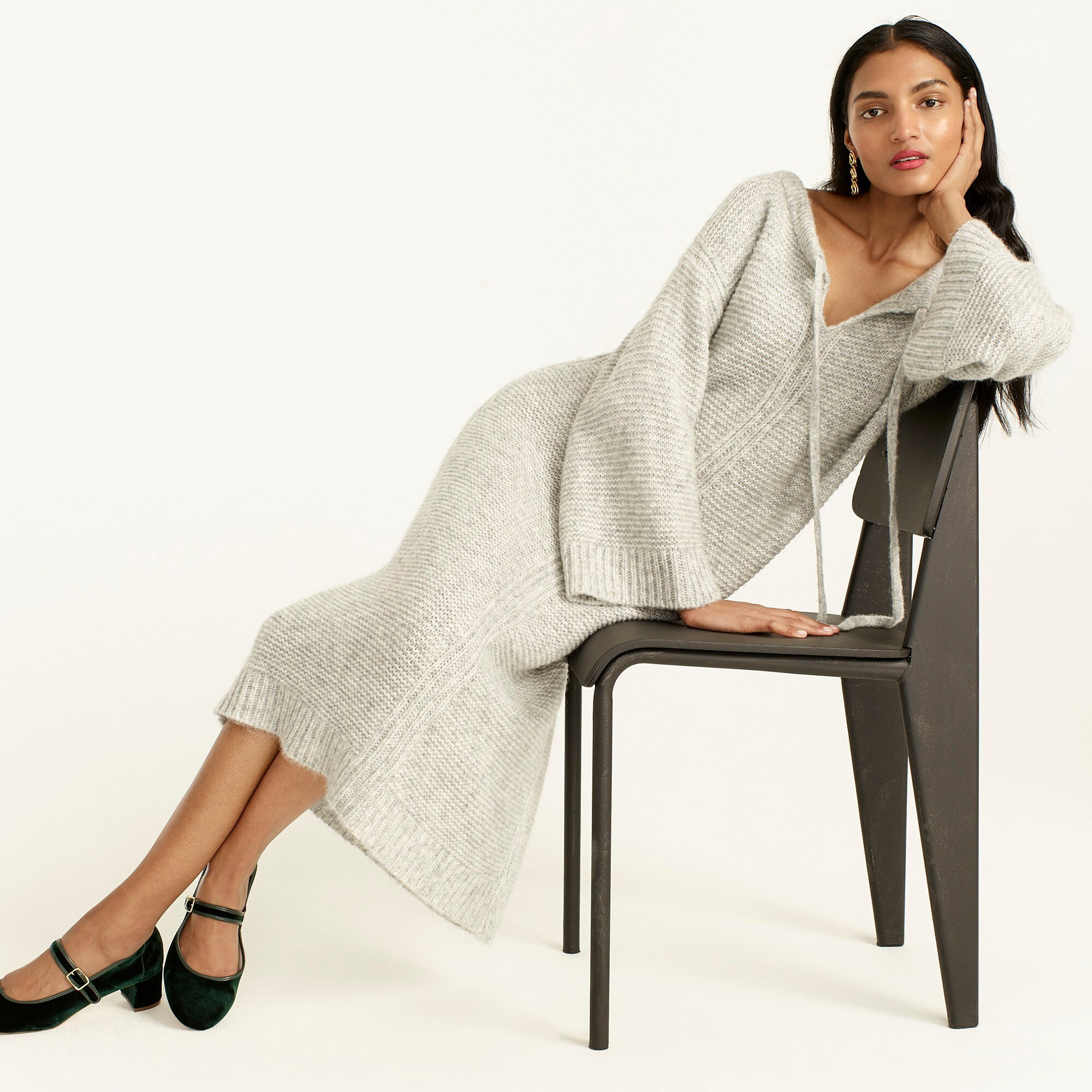 Relaxed tie-neck sweater-dress | J. Crew US