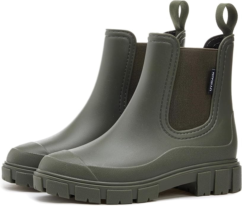 WOWSTICK Women’s Ankle Rain Boots Waterproof Lightweight Slip Resistant Fashion Garden Booties | Amazon (US)