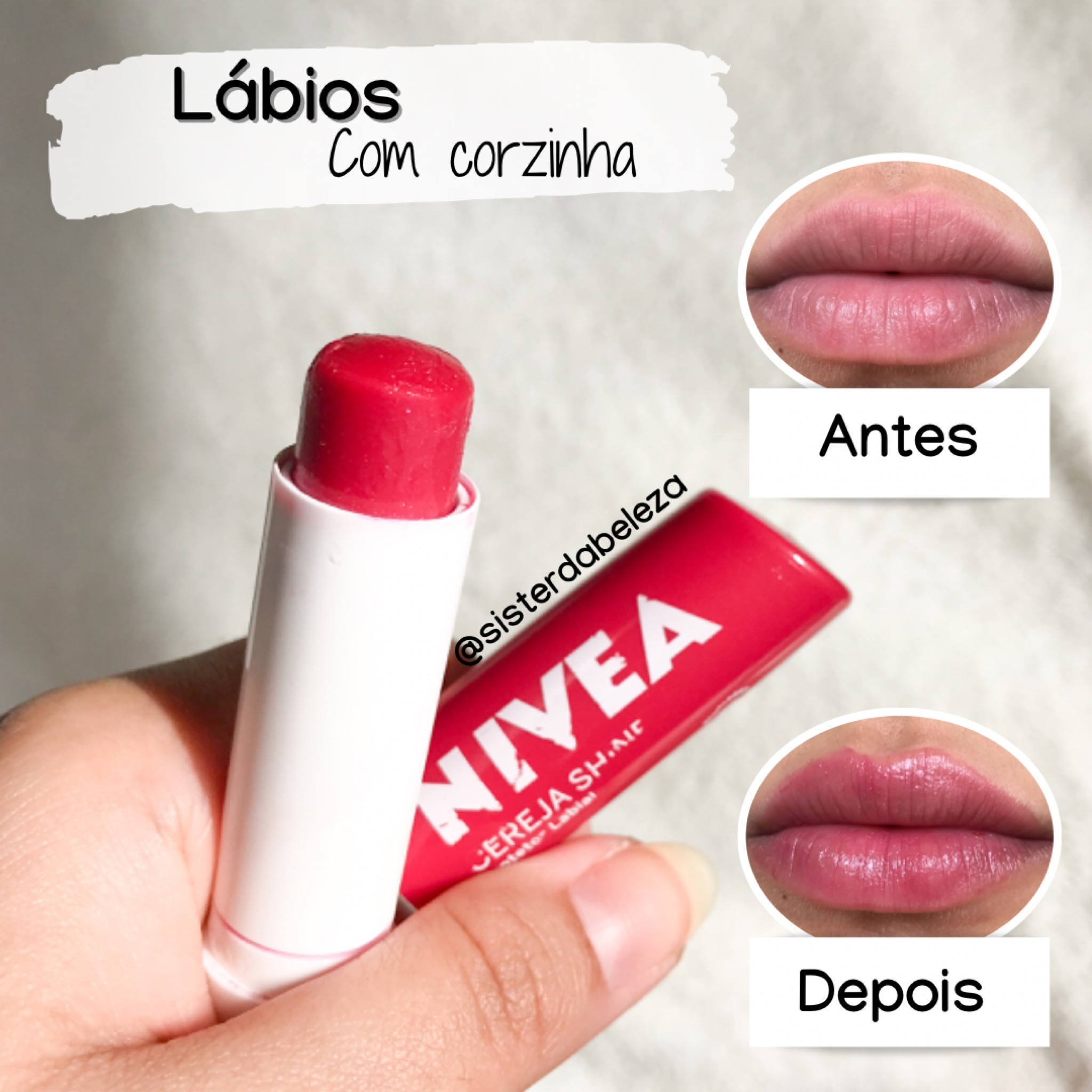 ✨ LÁBIOS COM CORZINHA ✨

Oi, gente!

Hoje eu trouxe a minha corzinha dos lábios de todos os dias. A Nivea tem uma linha com 9 protetores labiais que promete 24 horas de hidratação profunda. 

👉🏼 Esse é o cereja shine 🍒 eu amo a corzinha suave que ele deixa nos lábios, hidrata um pouco, se os seus lábios estiverem precisando de muita hidratação ele não é a melhor opção. Pra mim o que eles tem de melhor são as cores, ficam lindas nos lábios, eu amo e uso quase todos os dias.

#LTKbeauty #LTKbrasil