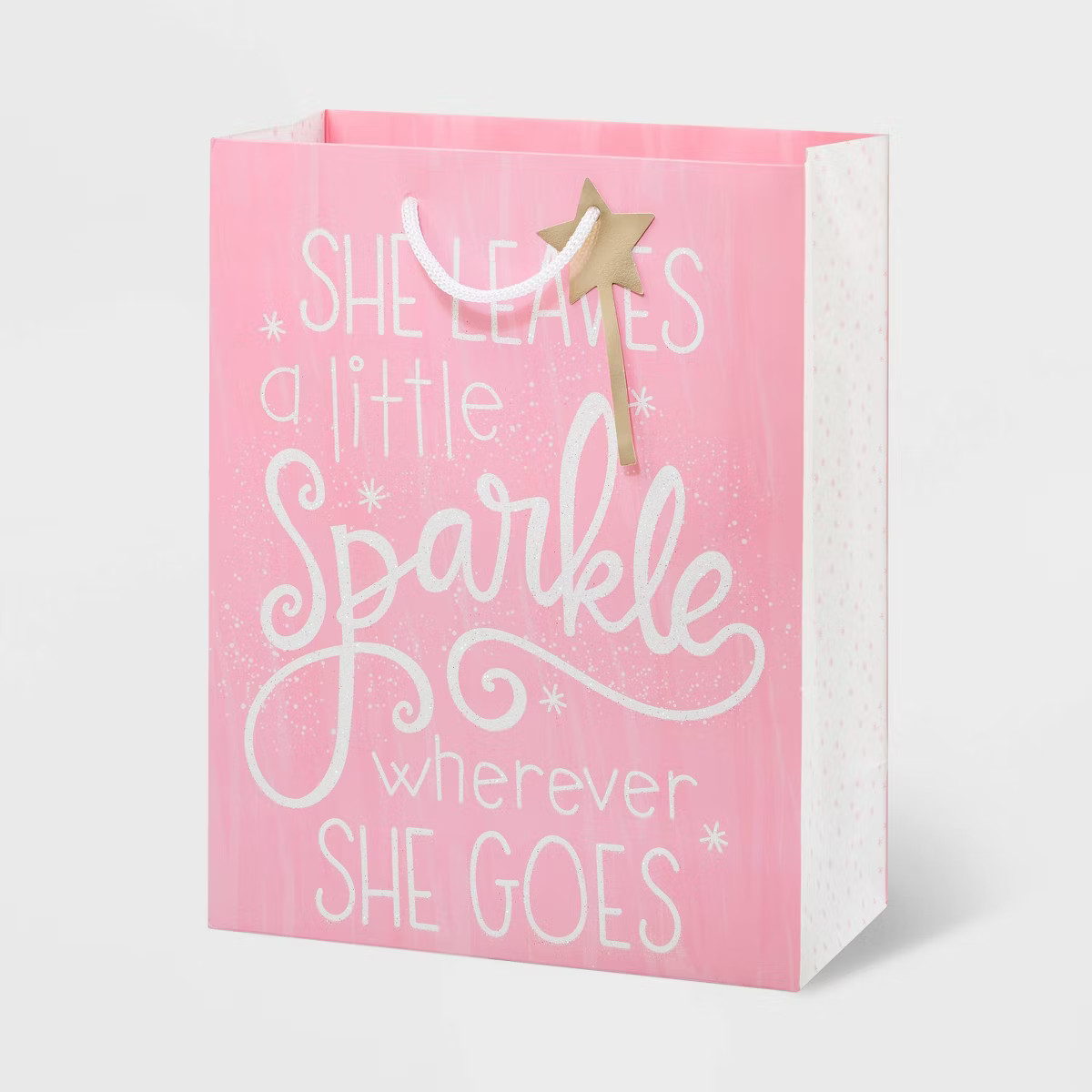 Pink Medium Gift Bag - Spritz™: Birthday Princess Shapes, 12.75" x 10" x 5", Paper, No Choking ... | Target