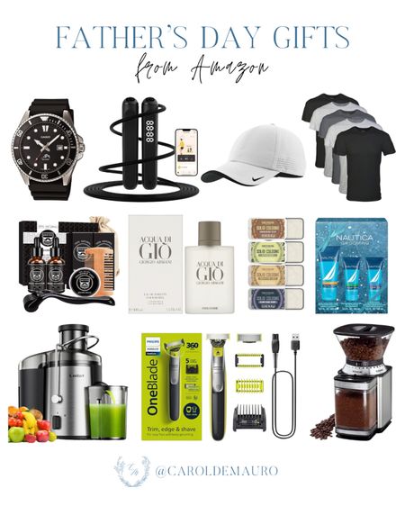 Find the ideal Father's Day surprise with these gift ideas on Amazon: Philips OneBlade Razors, Loilat fruit juicer, men's solid cologne, coffee grinder, and more!
#affordablefinds #giftsforhim #kitchenappliance #mensfashion

#LTKHome #LTKMens #LTKGiftGuide