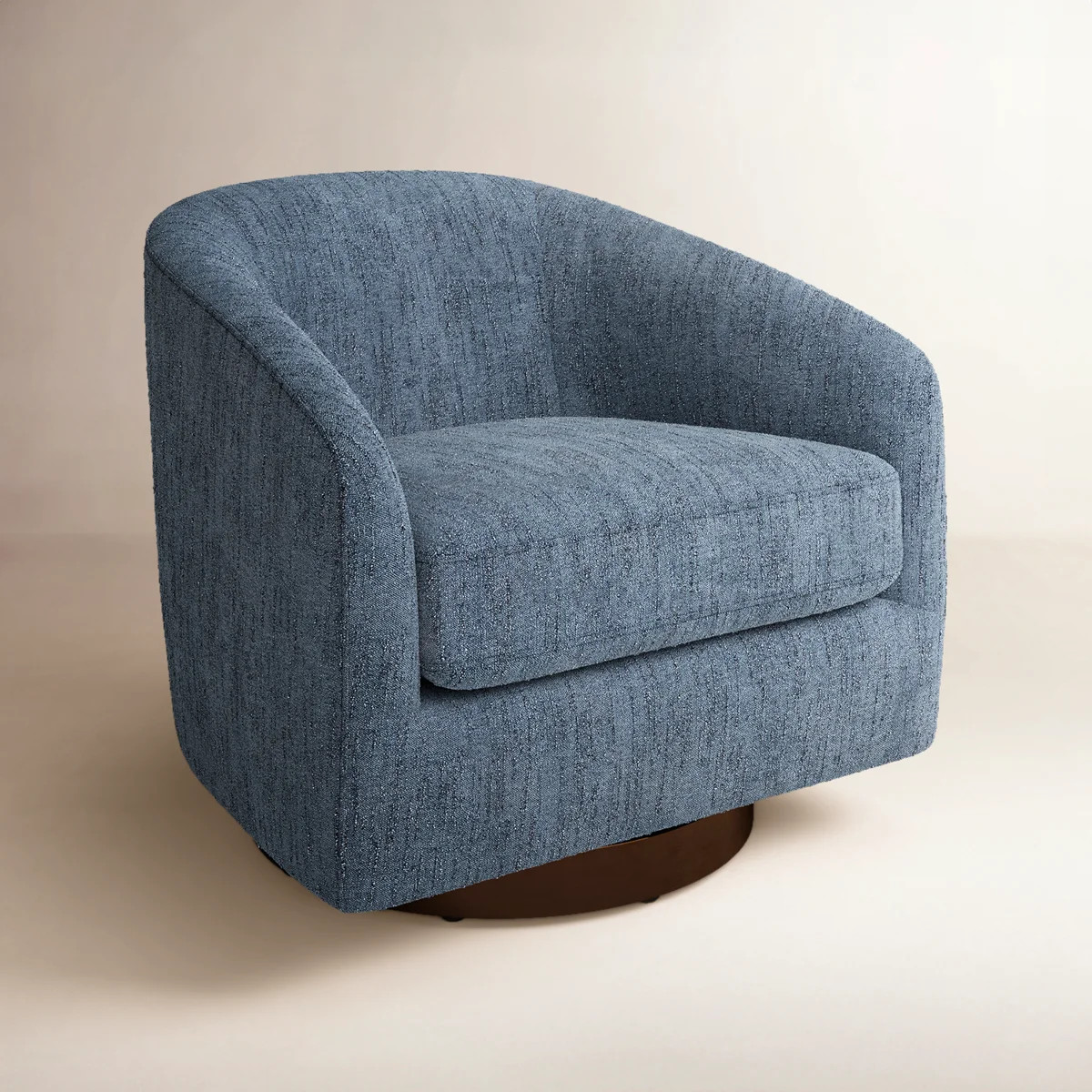 Bennett Upholstered Swivel Barrel Chair | AllModern