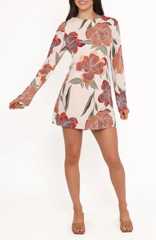 Petal & Pup Elanira Floral Long Sleeve Minidress in Fall Floral at Nordstrom, Size X-Small | Nordstrom