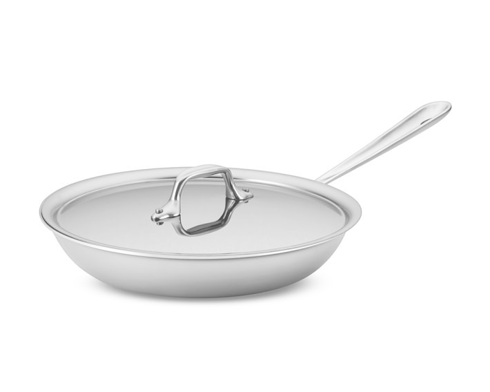 All-Clad D3 Tri-Ply Stainless-Steel Traditional Covered Fry Pan | Williams-Sonoma
