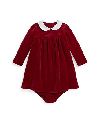 Polo Ralph Lauren Baby Girls 2-Piece Long Sleeve Dress and Bloomer Set - Macy's | Macy's