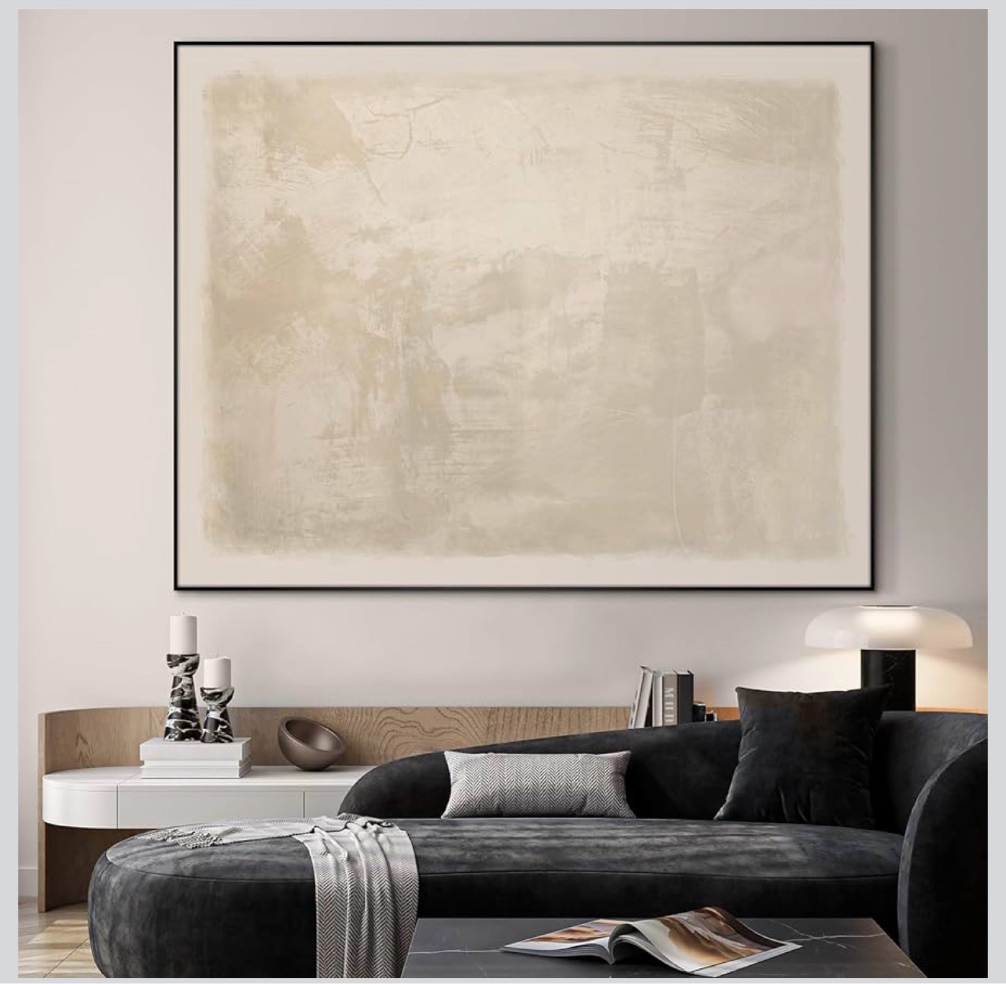 Extra Large Framed Wall Art Beige Abstract Print for Home Living Room Bedroom (Frame Assembly Required)

#LTKHome #LTKSaleAlert #LTKmomlife