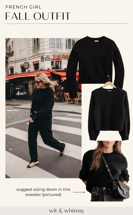 French girl fall outfit — a classic black sweater (wearing the Sézane Louise jumper in a Small)

#LTKSeasonal #LTKstyletip