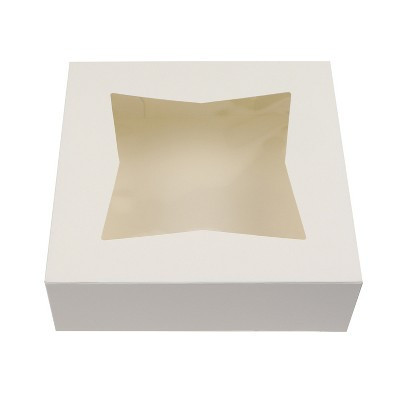 O'Creme White Pie Box, with Window, 8 x 8 x 2.5 Inch Deep - Pack Of 5 | Target