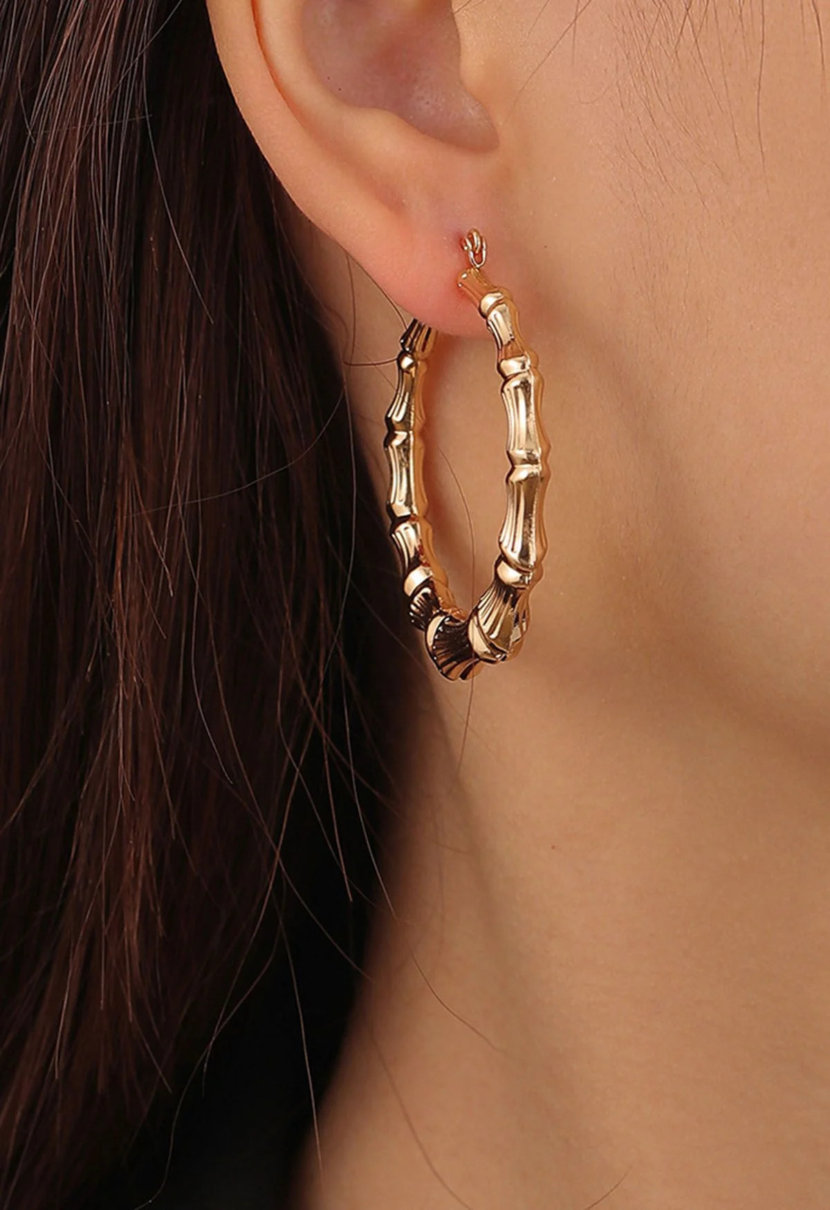 Bamboo Shape C-Shape Earrings | Chicwish