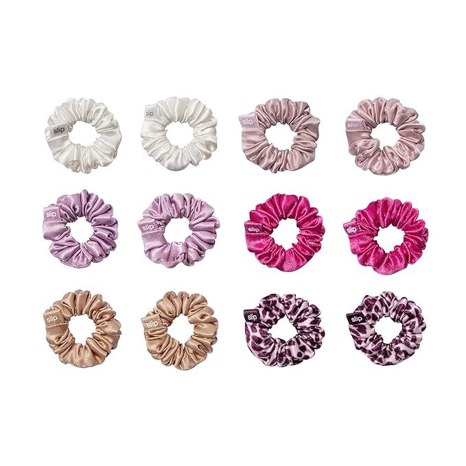 Slip Silk Pure Silk Minnie Scrunchies - French Rose - 100% Pure 22 Momme Mulberry Silk Scrunchies... | Amazon (US)