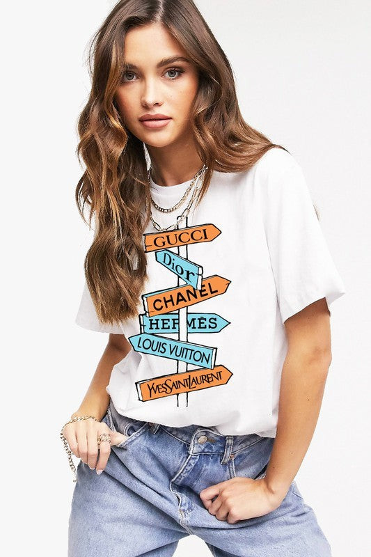 NEW!! "Icon" Oversized Graphic Tee w/ Colorful Print | Glitzy Bella