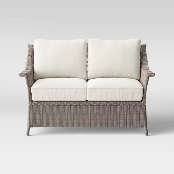 Foxborough Patio Loveseat Linen - Threshold™ | Target