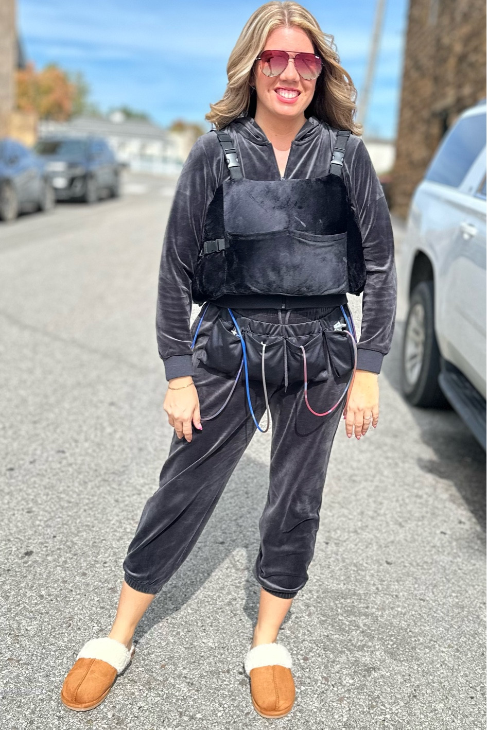 Mastectomy recovery outfit, surgery recovery, hospital home outfit, velour outfit, mastectomy supplies, house shoes, quay sunglasses, Walmart fashion, post surgery outfit, travel outfit 

#LTKsalealert #LTKmidsize #LTKtravel