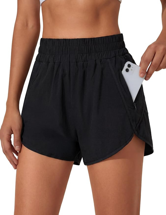 BMJL Women's Running Shorts Elastic High Waisted with Pockets, 2.5" Sporty Workout Quick Dry Athl... | Amazon (US)