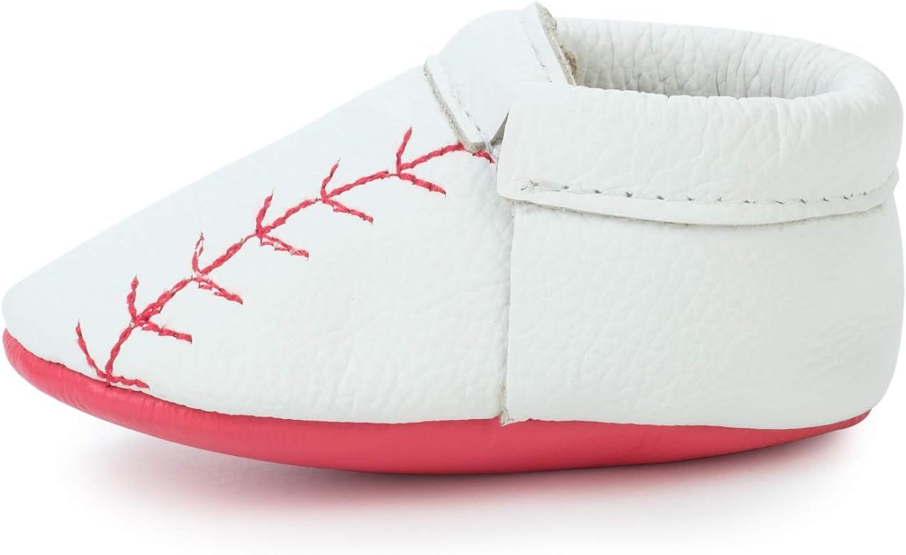BirdRock Baby Fringeless Moccasins - Genuine Leather Boys and Girls Shoes for Newborns, Infants, ... | Amazon (US)