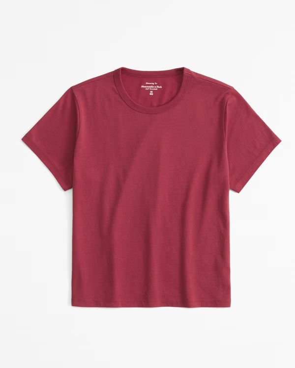 Essential Polished Body-Skimming Tee | Abercrombie & Fitch (US)