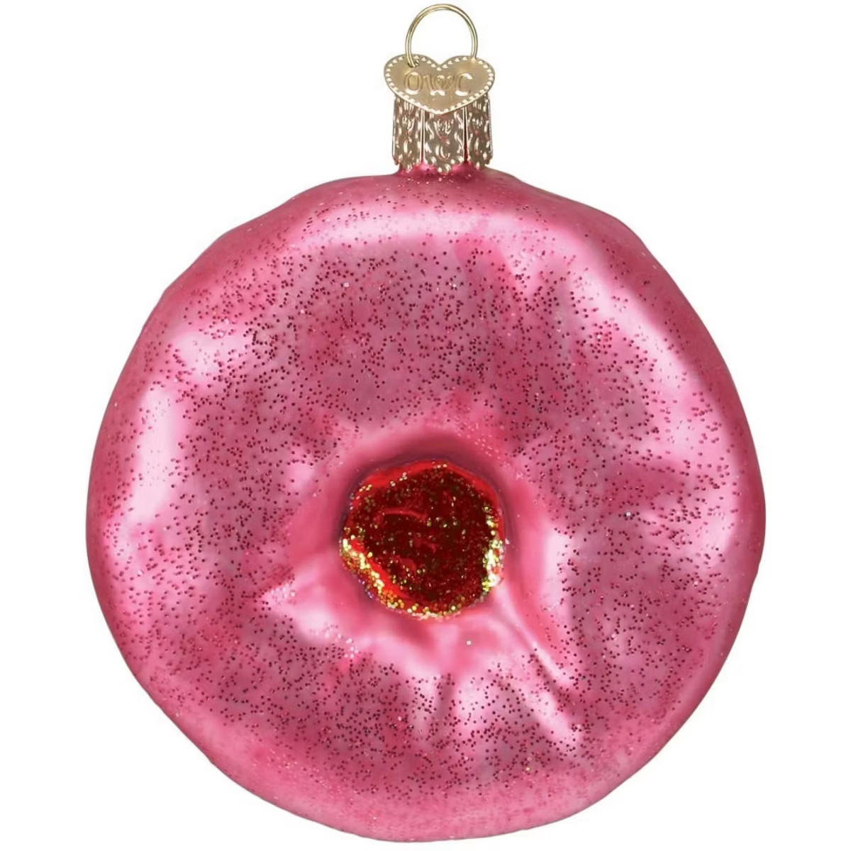 Old World Christmas Blown Glass Ornament for Christmas Tree, Pink Frosted Donut | Target